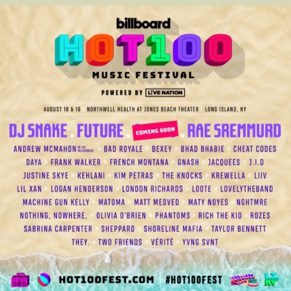 4 tickets to the Billboard Hot 100 Festival!!